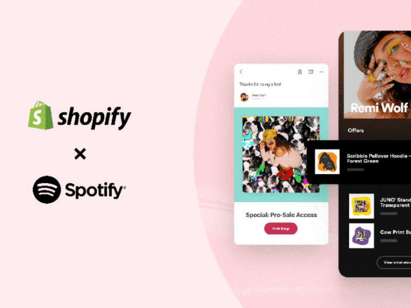Spotify en Shopify gaan samenwerking aan