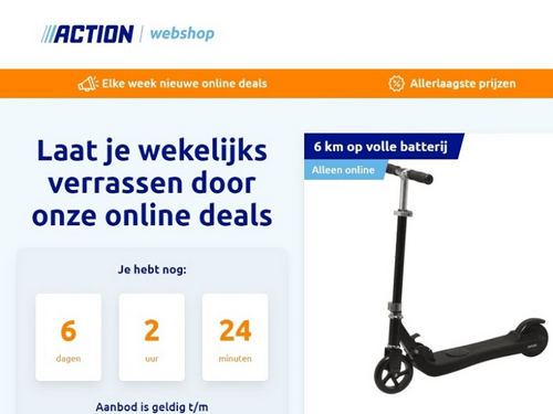 Action opent webshop in Nederland