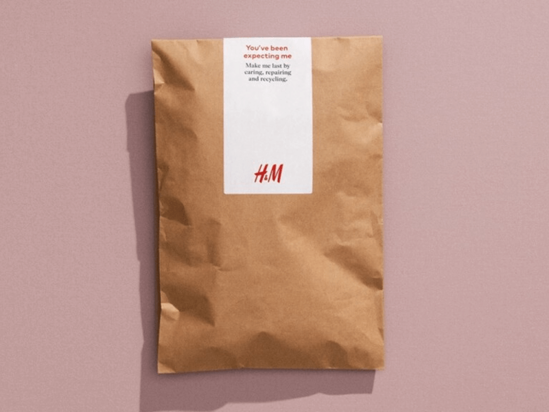 H&M stapt in Nederland over op papieren verpakking